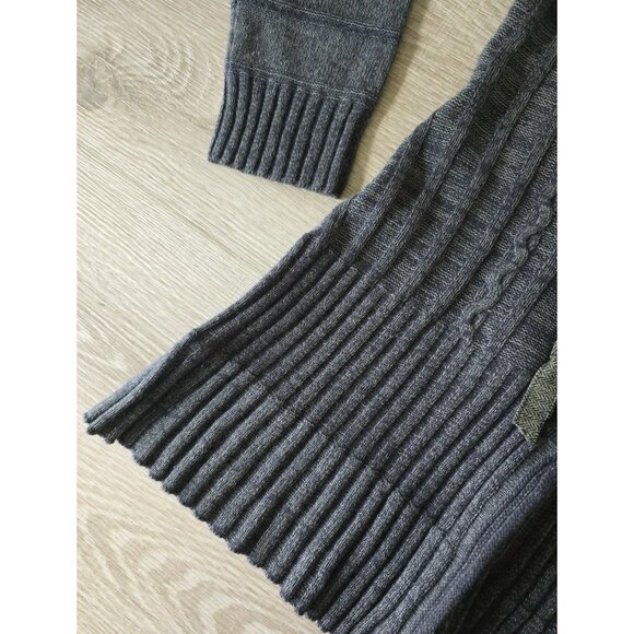 Covelo Wool Angora Rabbit Silk Cotton Cable Knit Mock Neck Cardigan Sweater M - Picture 7 of 15